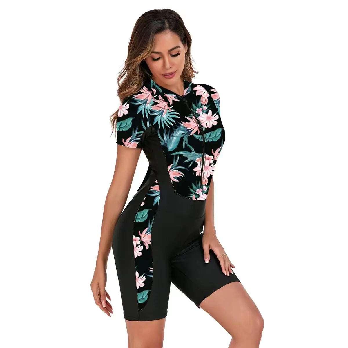 One Piece Rashguard Padded Swimsuit