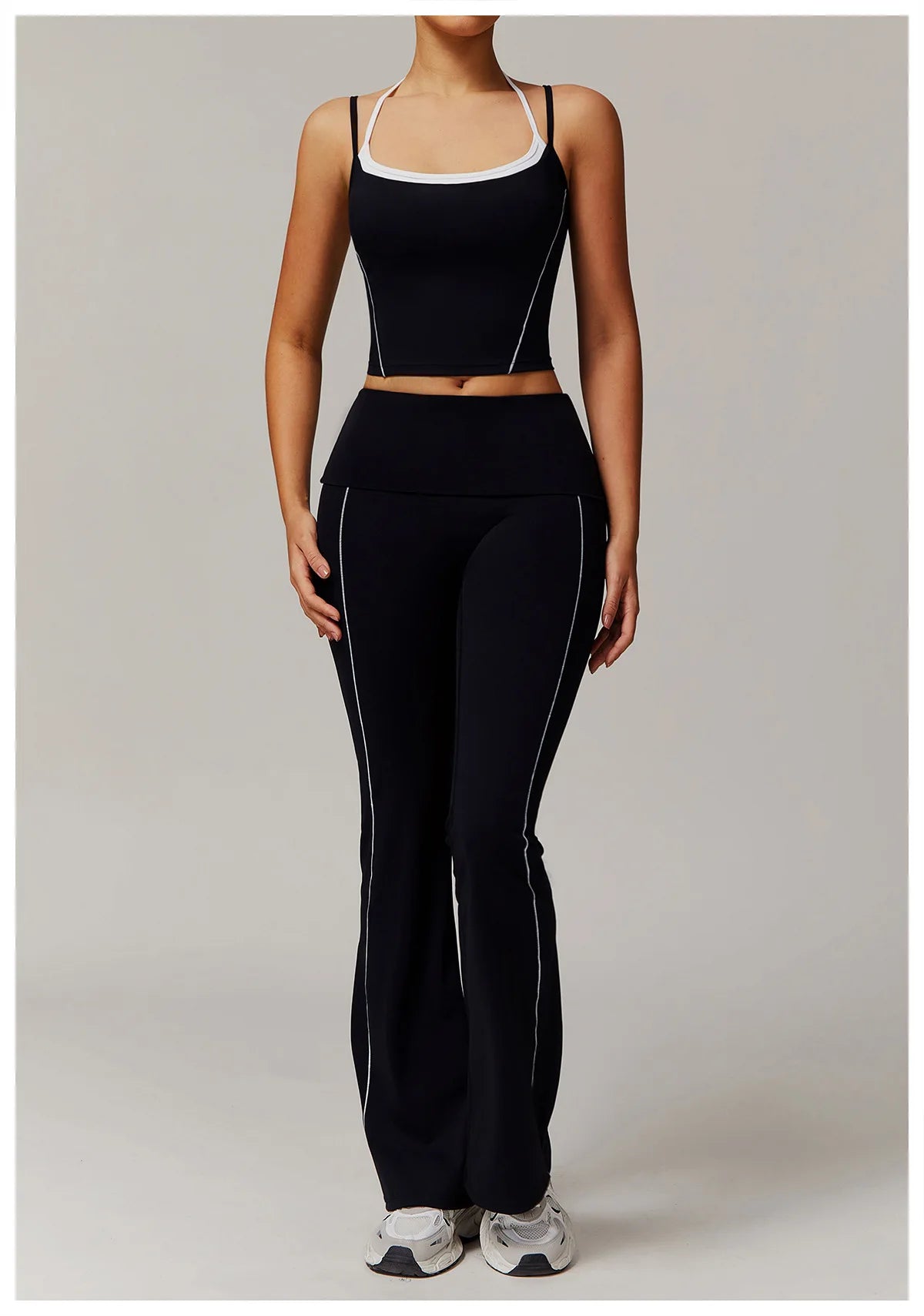 Bra & Flared high waisted leggings set