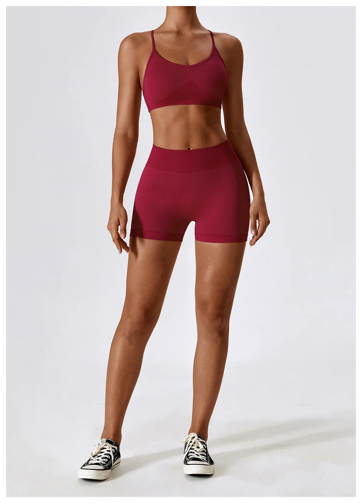 Seamless Yoga Gym 2 Piece shorts and bra Set