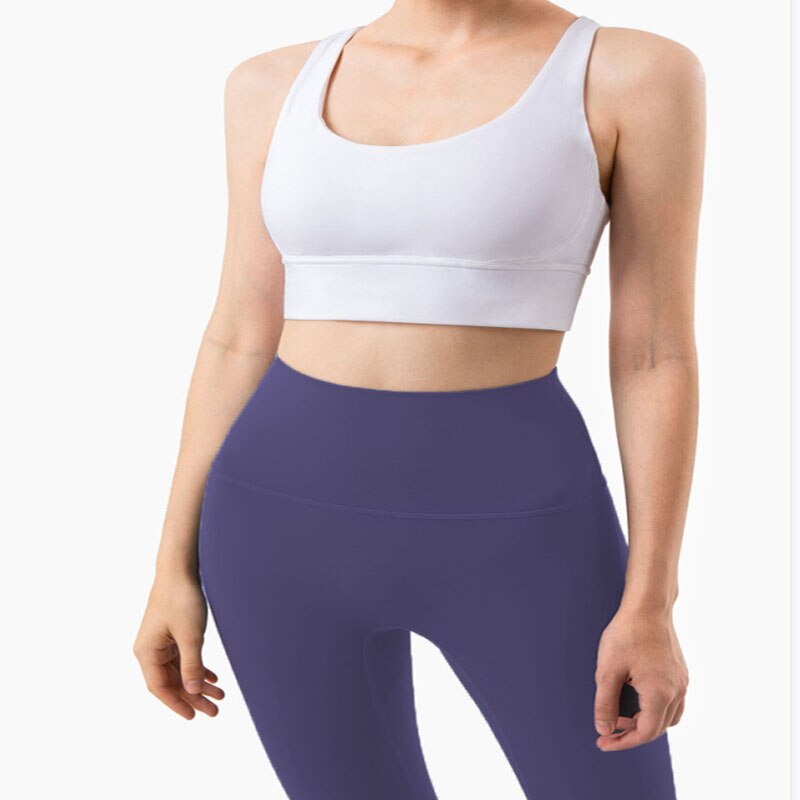 Noble Western Active Wear Women Yoga Set white purple set