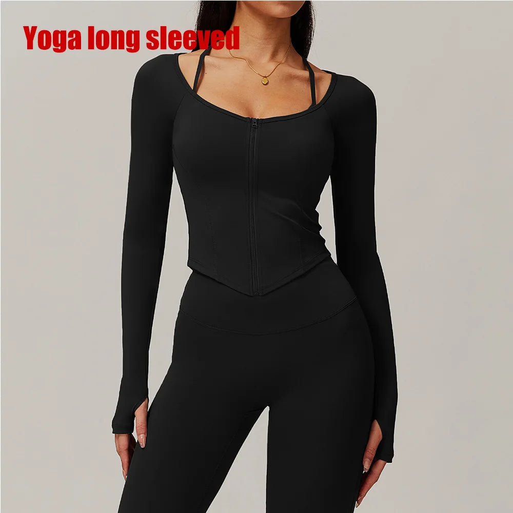 Long Sleeve Gym Workout Running Gym top Advanced Black