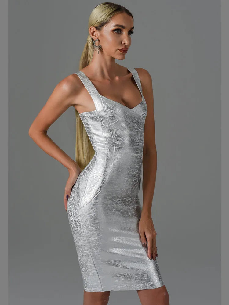 Classic Shiny Bandage bodycon Dress