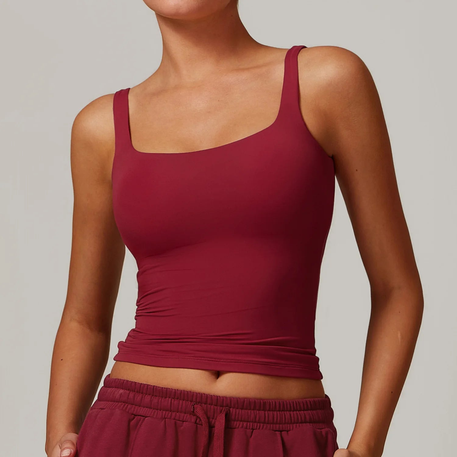 Breathable Anti-Sweat Fitness Top cherry