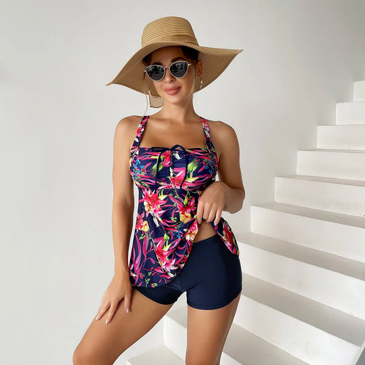 Women Tankini Print Floral Swimwear