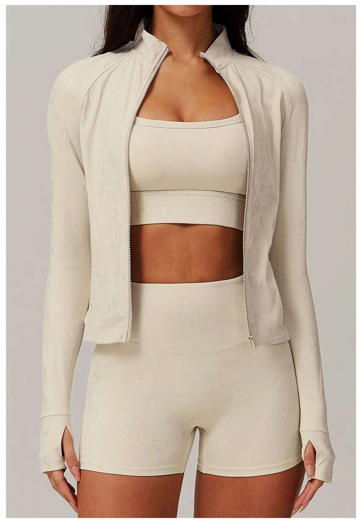 Zipper Long Sleeve Gym Workout Quick Dry Fitness Jacket