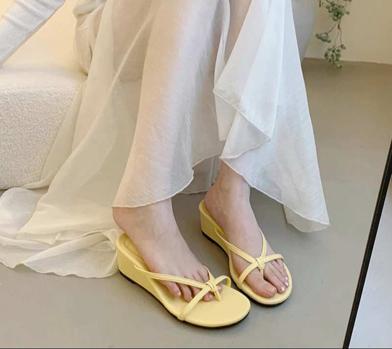 Clip Toe Wedges Heel Sandals