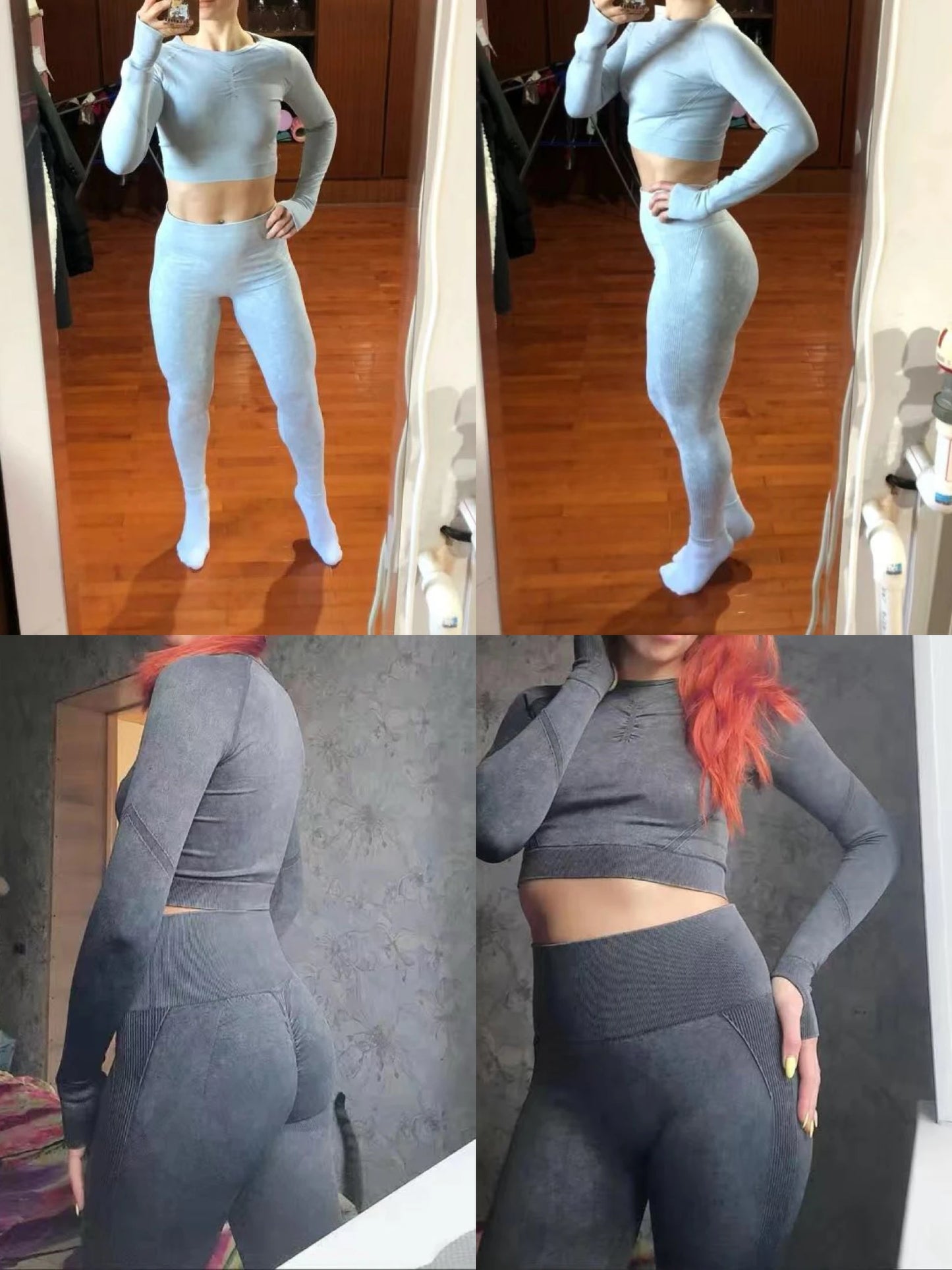 2 piece Gym Workout Yoga seamless high waist Set