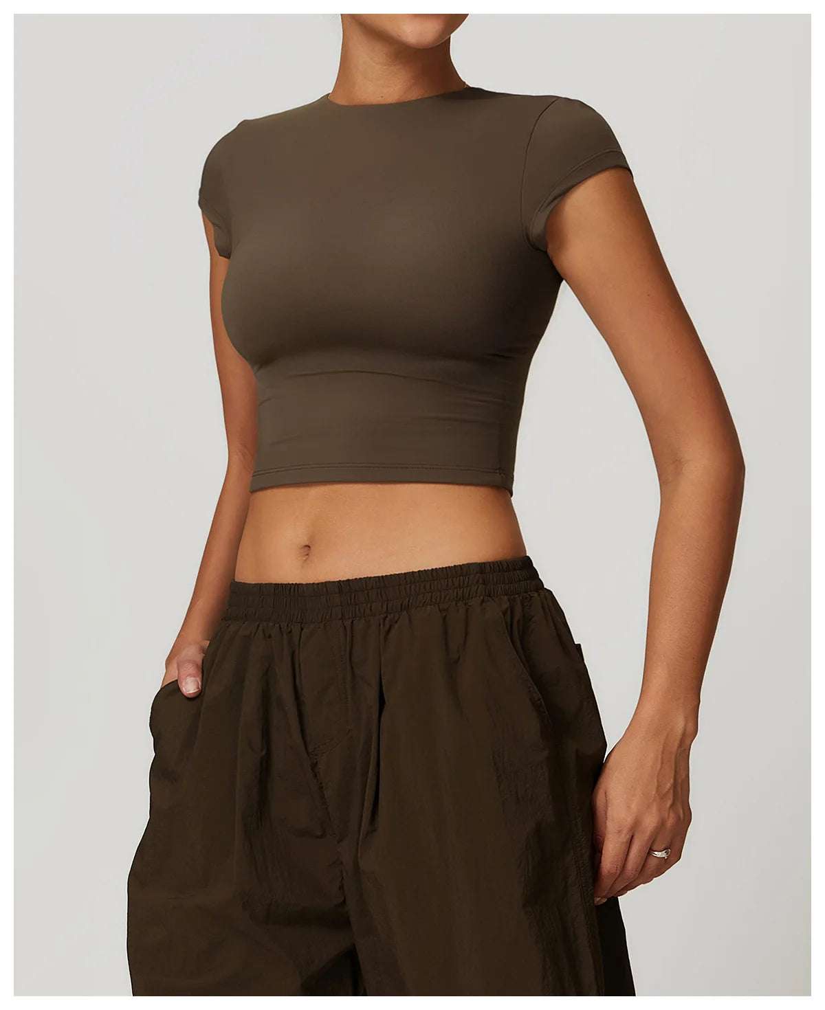 Short Sleeve Gym Workout Gym crop Tops