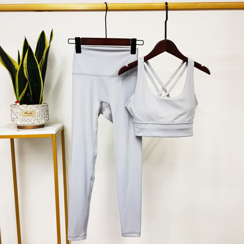 Noble Western Active Wear Women Yoga Set Rhino Grey Set