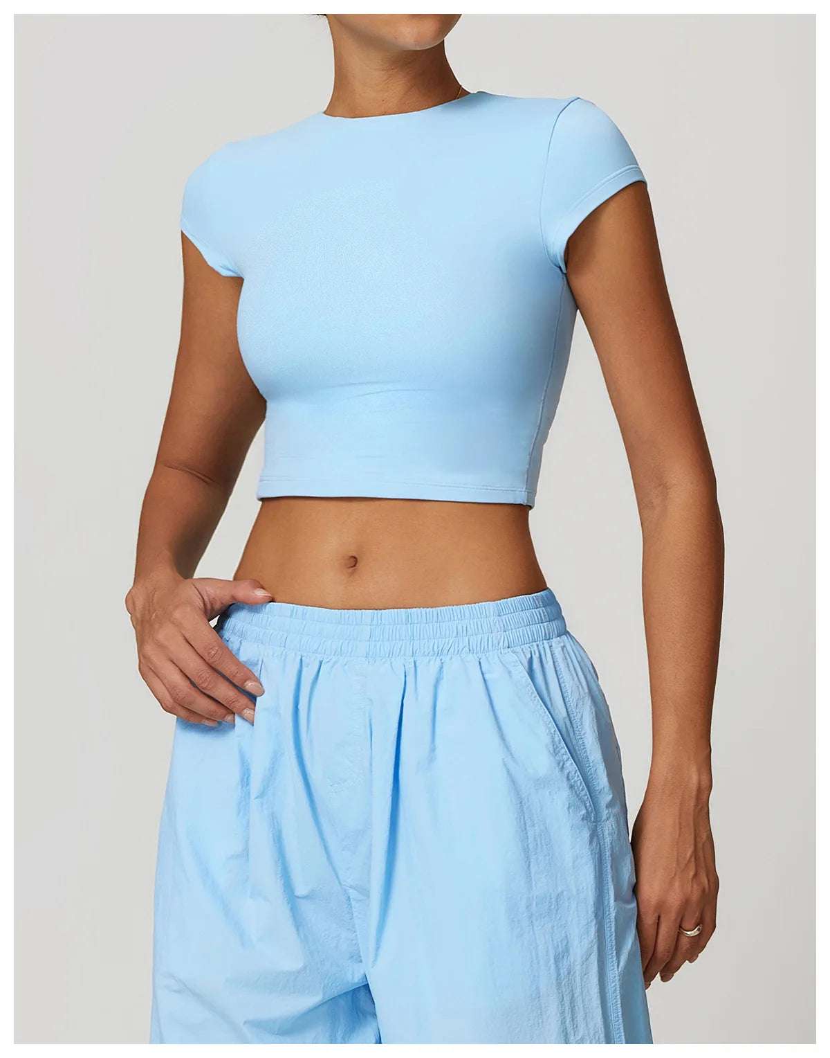 Short Sleeve Gym Workout Gym crop Tops