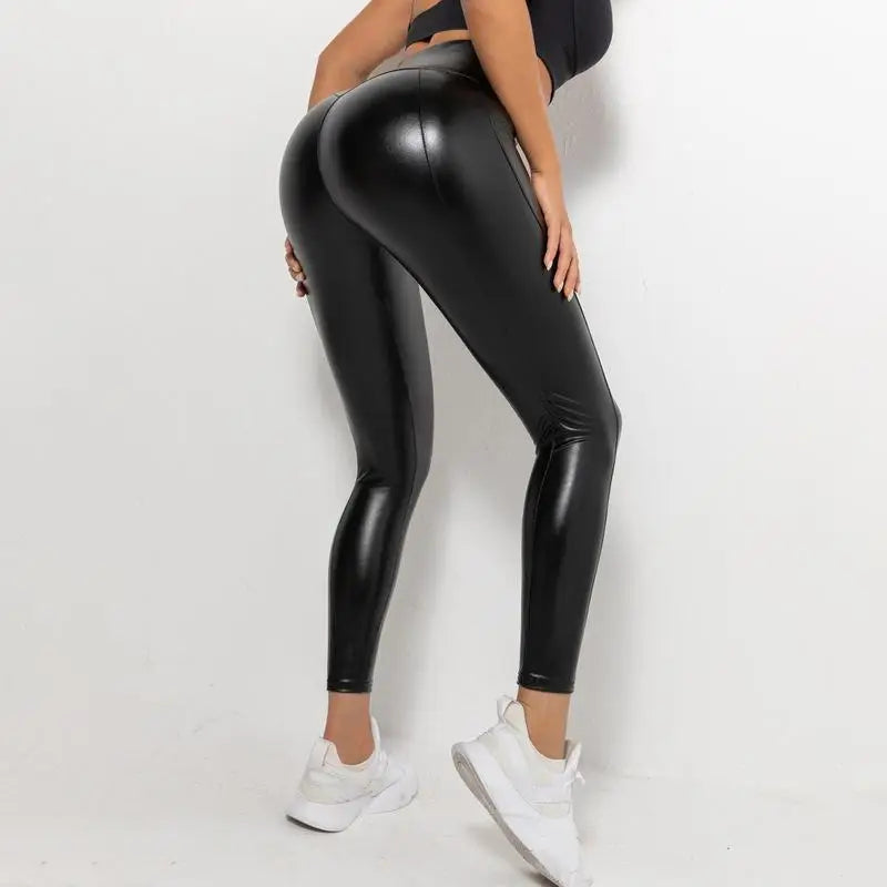 Butt Lift PU faux Leather casual Leggings