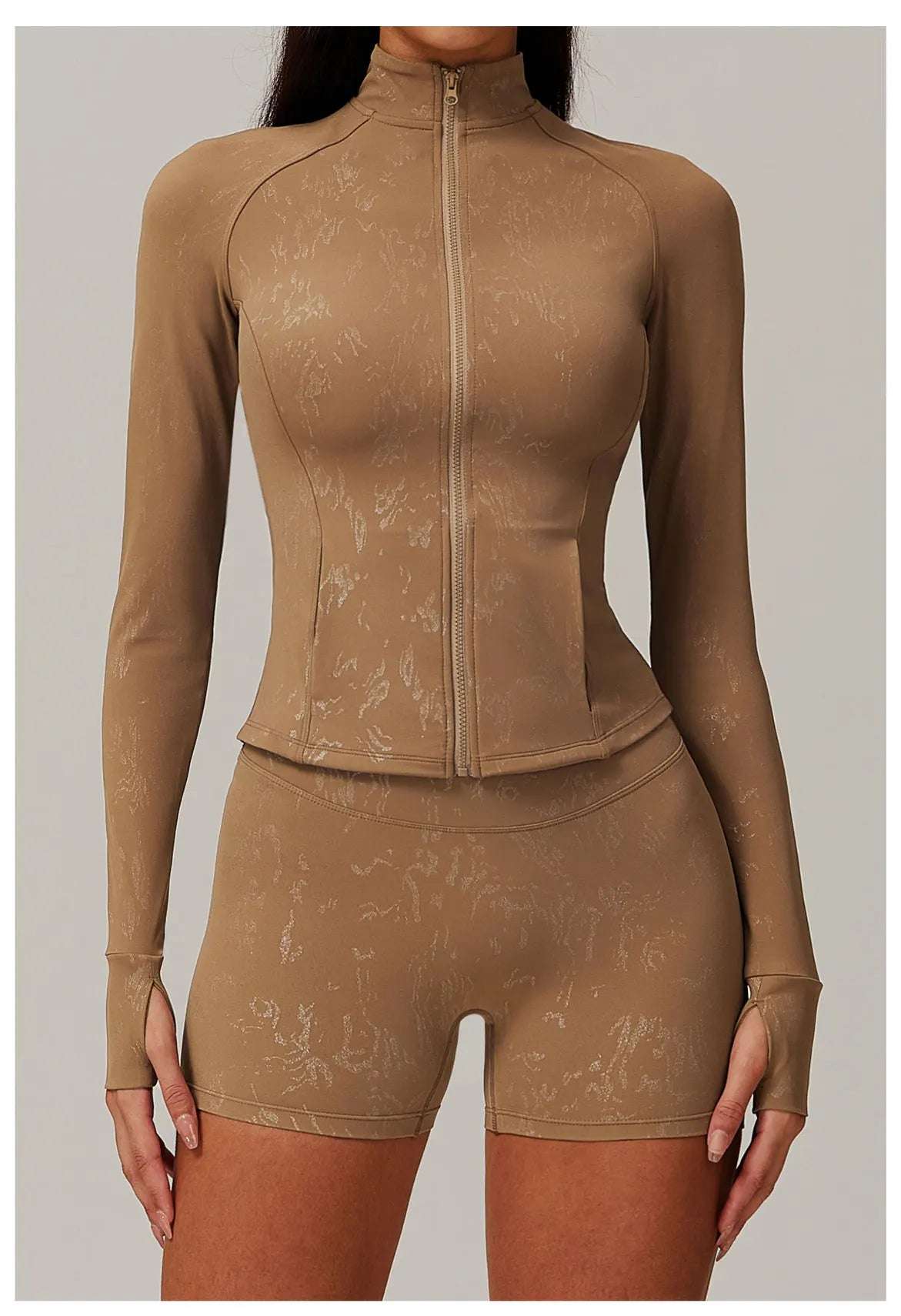 Zipper Long Sleeve Gym Workout Quick Dry Fitness Jacket