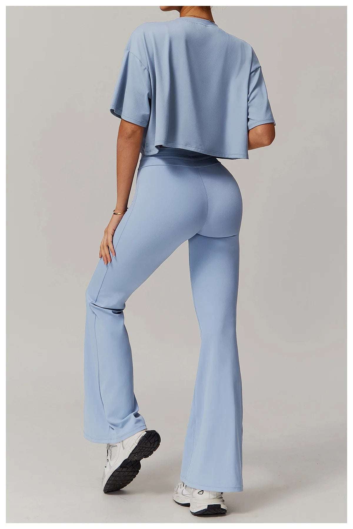 Wide Leg Bell-bottoms drawstring Sports Leggings