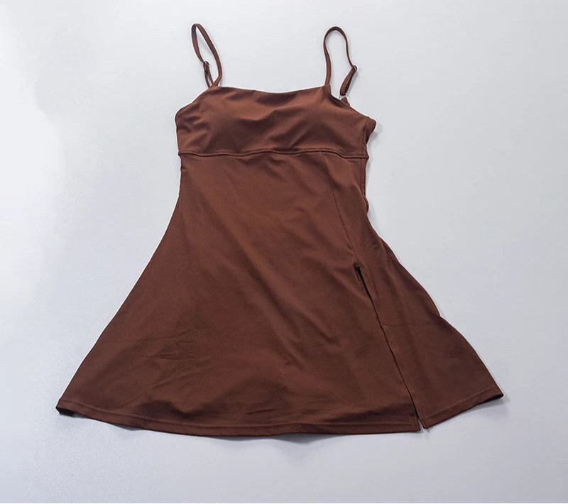 Yoga tennis sports dress Chestnut Brown