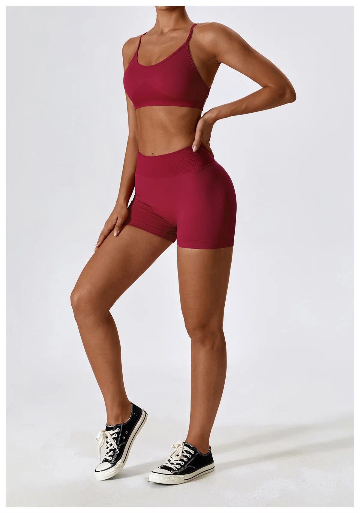 Seamless Yoga Gym 2 Piece shorts and bra Set