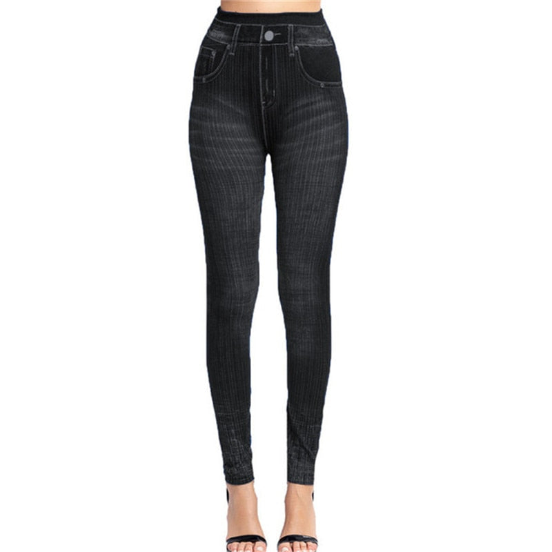 Women Faux Denim Jeans