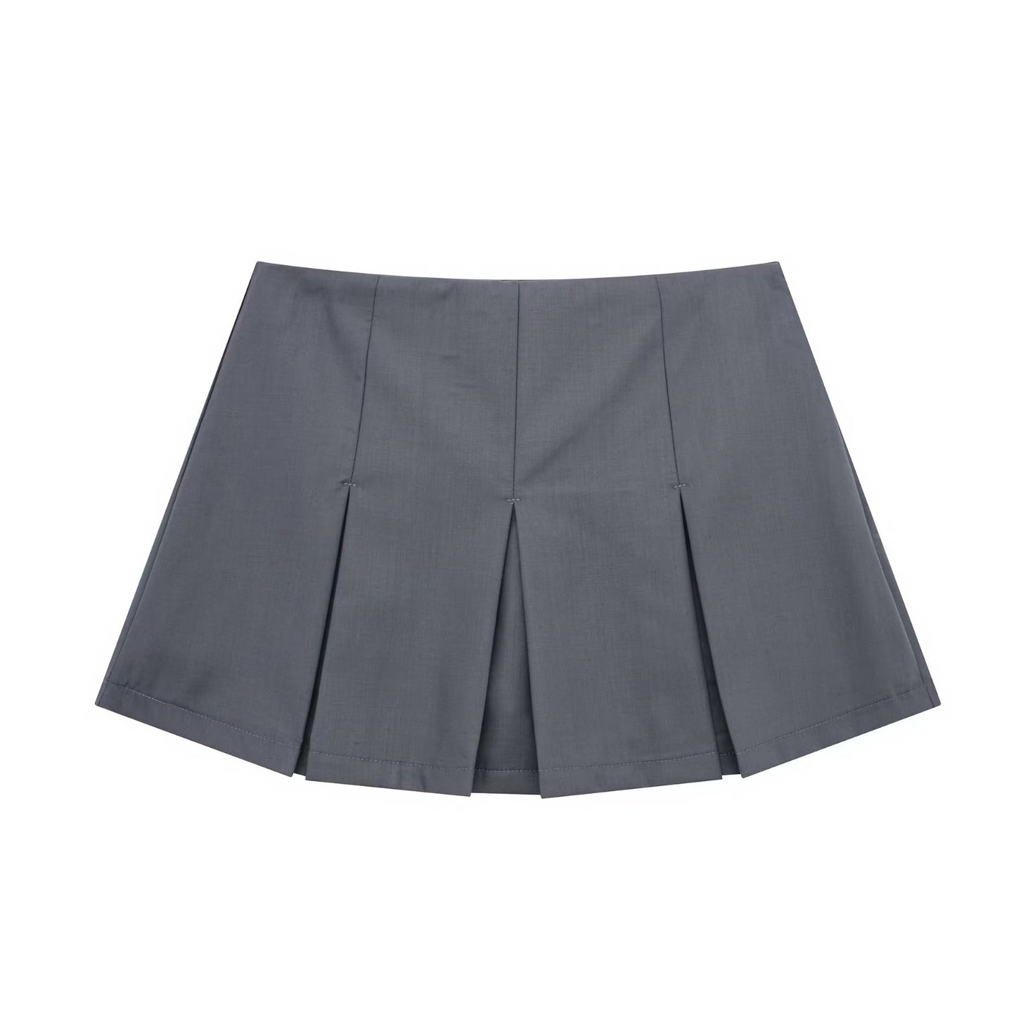 Women High Waist Wide Pleats Design Slim Skirts