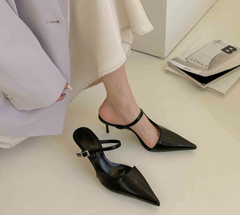 Pointed Toe Mule Slip On Shoes
