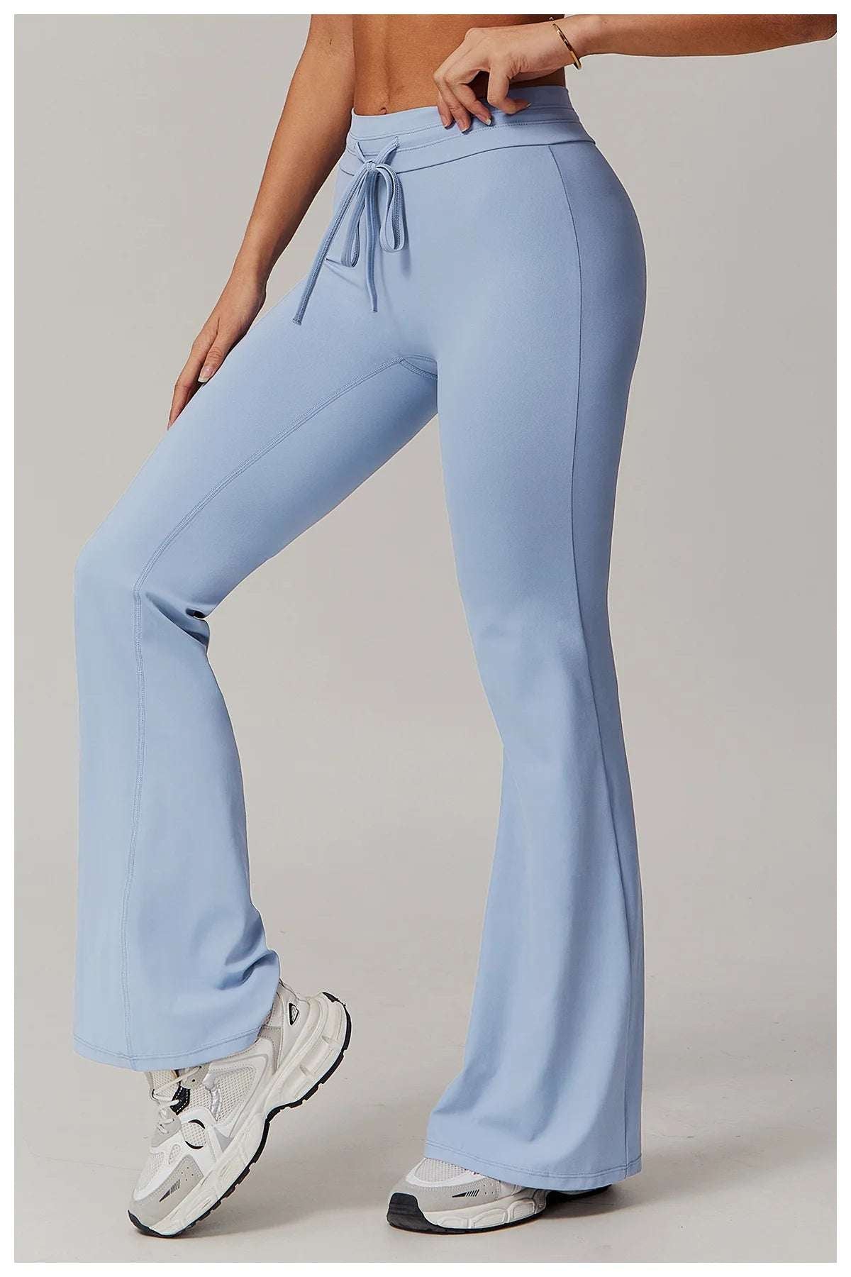 Wide Leg Bell-bottoms drawstring Sports Leggings