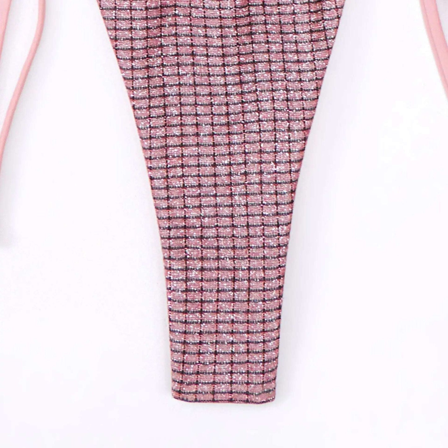 Sexy Halter neck metallic fabric Bikini Set