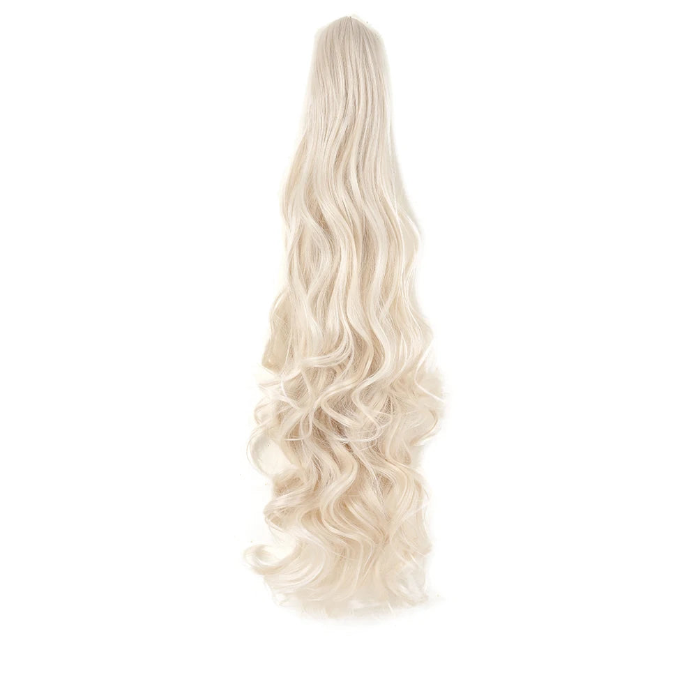 Ponytail Extension Synthetic Claw Clip in Hairpiece 60