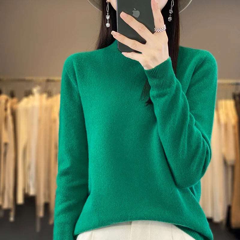 100% Merino Wool Sweater Women Knitwear