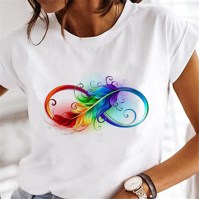 New Women nature print T-shirts
