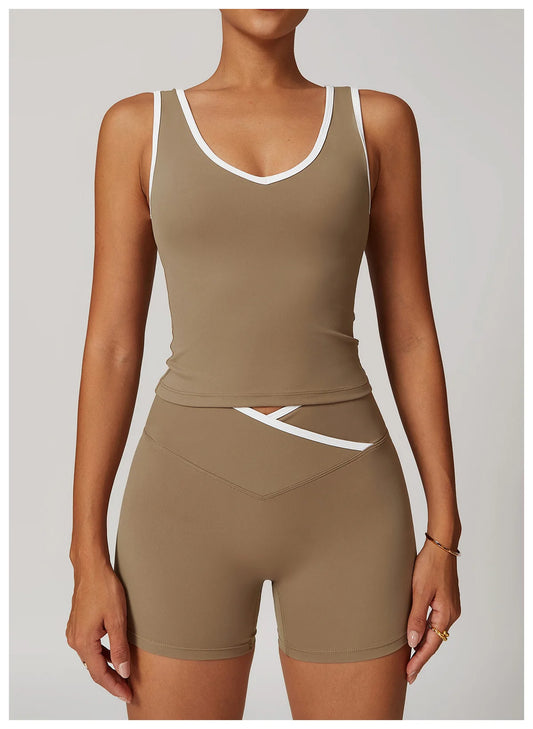 Breathable Shock-absorbing Padded Gym Running Fitness top