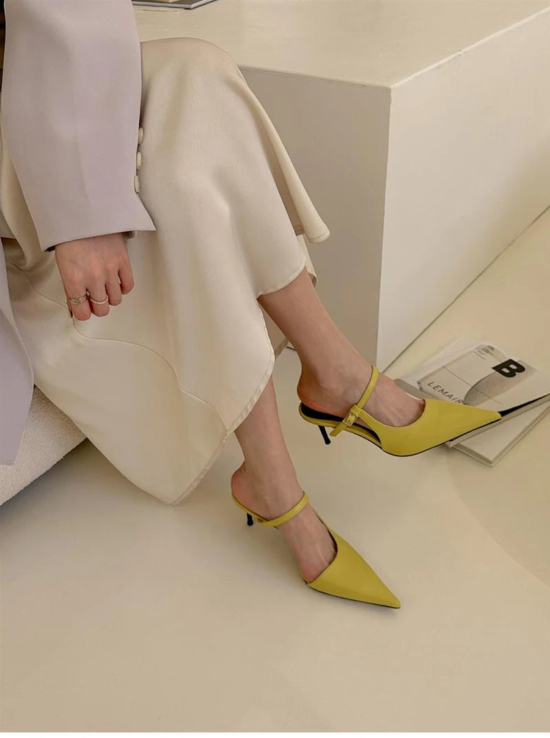 Pointed Toe Mule Slip On Shoes