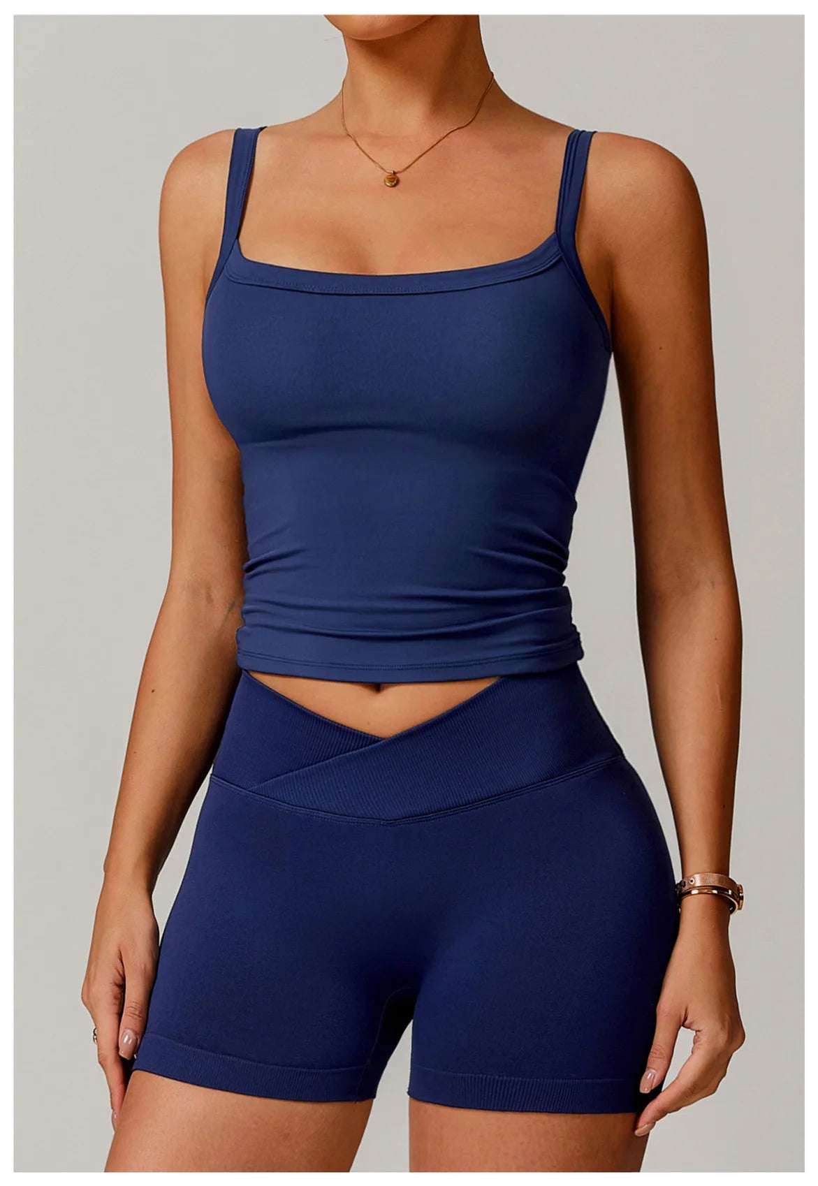 Push Up square neck Sports gym Top