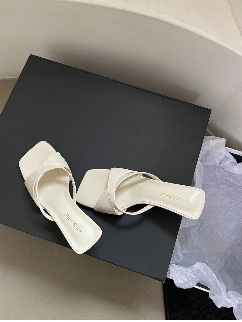 Slope medium Heel Open Toe Sandals