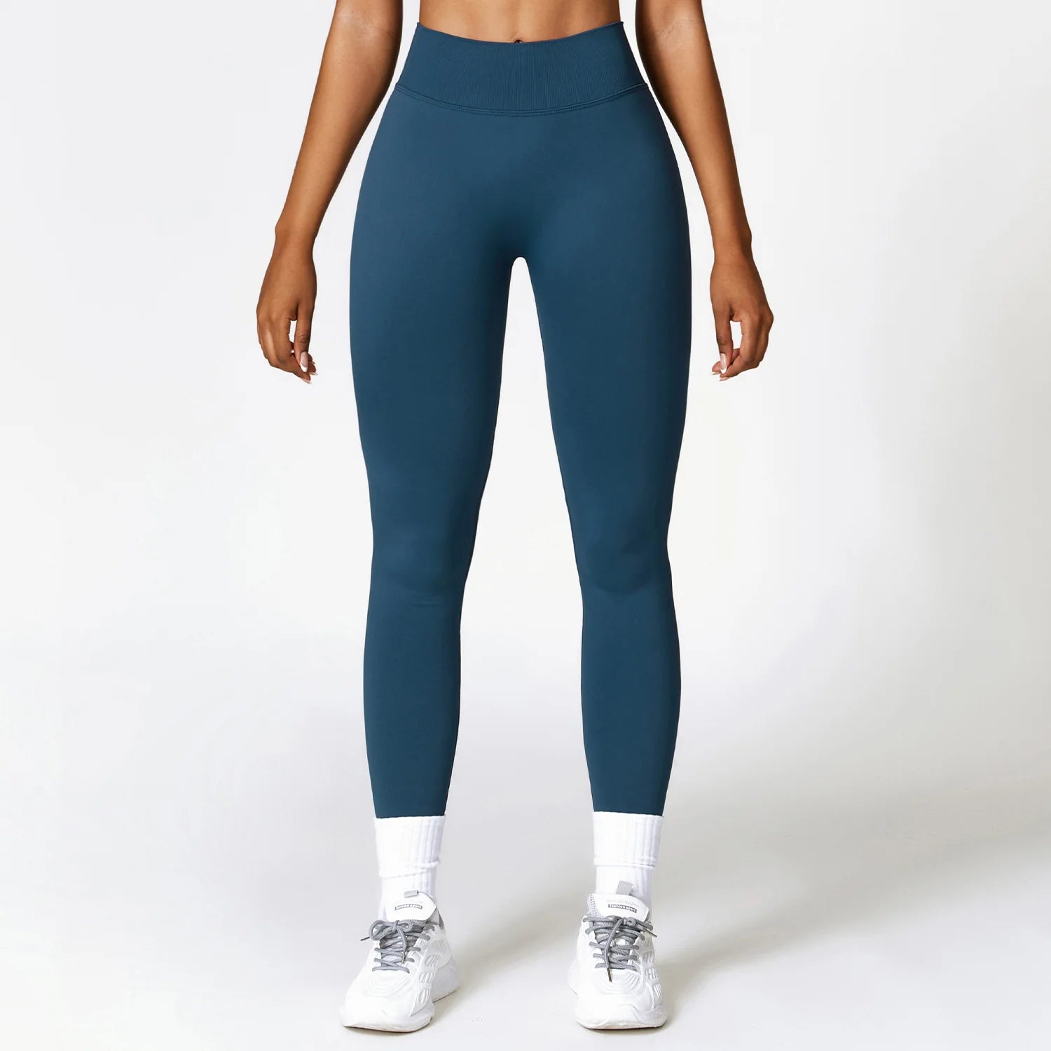 Women seamless Sports High Waist Fitness Leggings navy blue