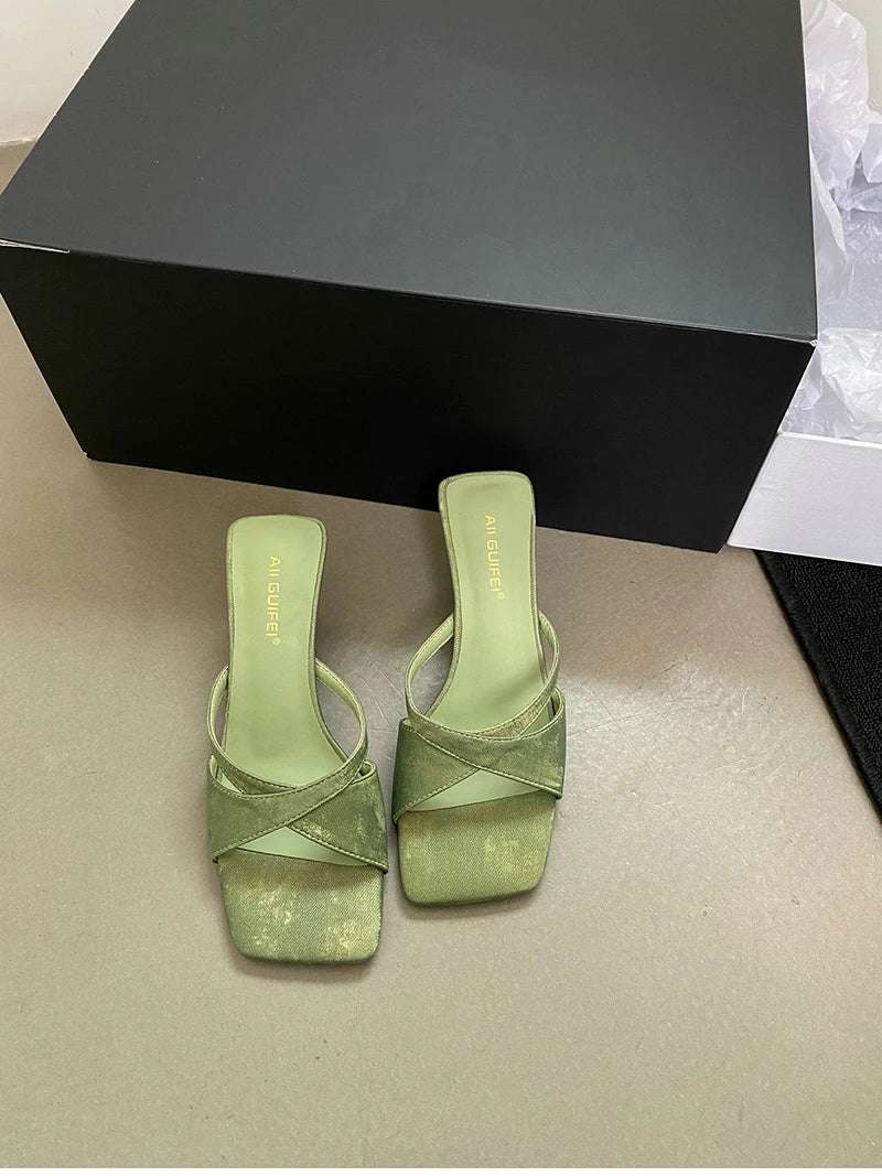 Slope medium Heel Open Toe Sandals