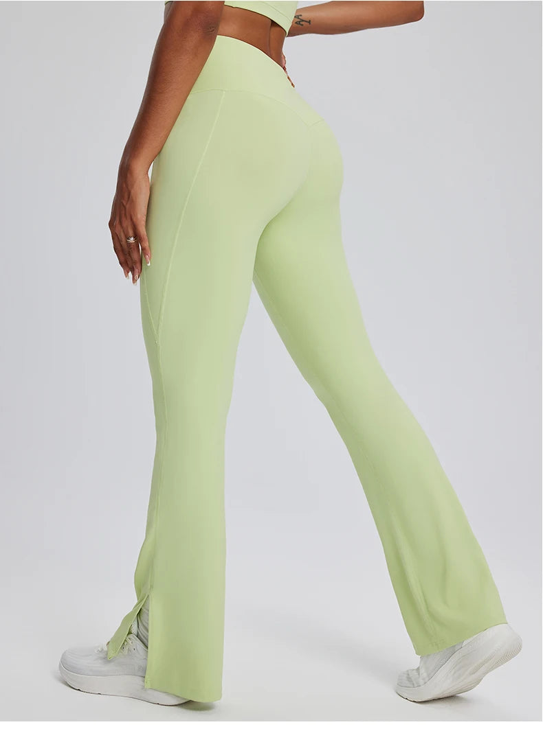 High waisted Flared gym workout Leggings