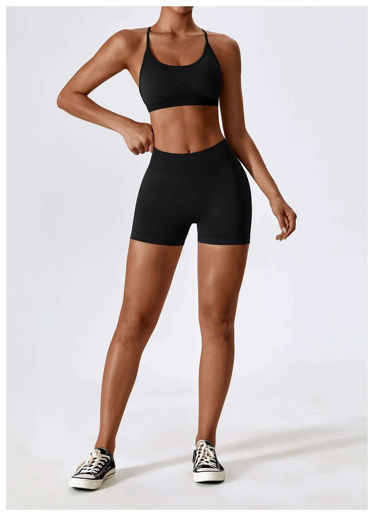 Seamless Yoga Gym 2 Piece shorts and bra Set