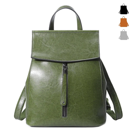 Split Leather Women Vintage Backpack