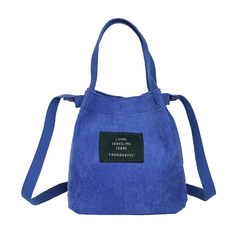 Women's Canvas Casual Tote Bag Blue C