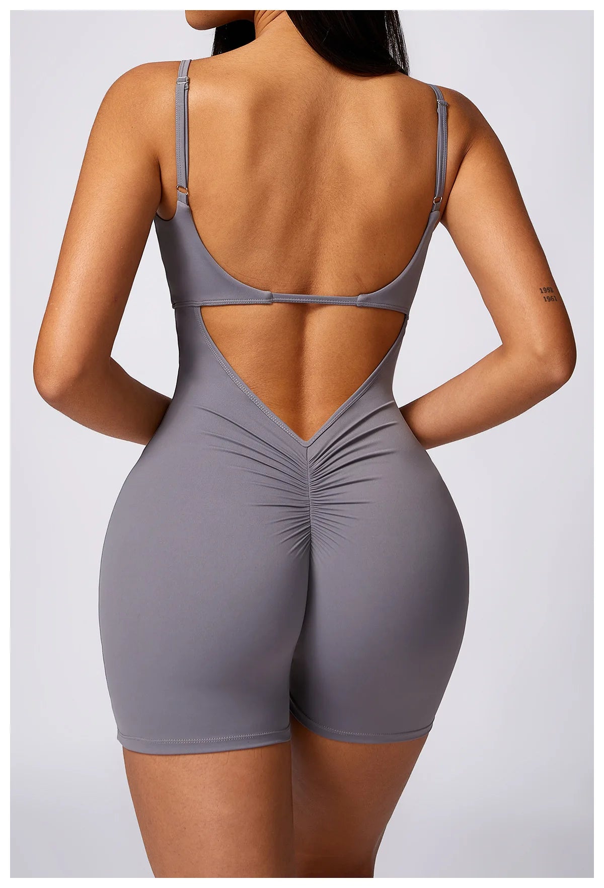 Backless Scrunch Butt Gym Workout Yoga shorts suit