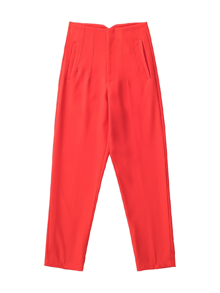 Women Fashion Seam Detail Office Wear Pants as picture 6