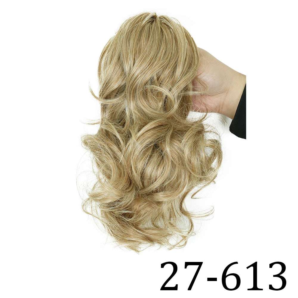 Claw Clip On Ponytails Extension Wavy Hair 12 Inches Hair Natural Extension 27-613 12inches
