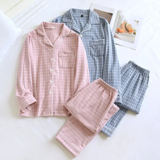 Checkered Long sleeve pajama set