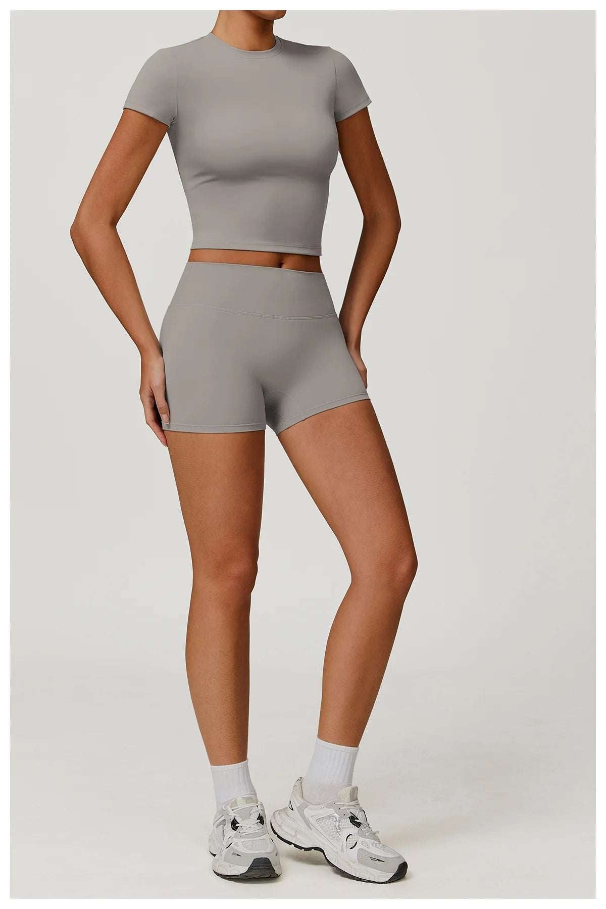 Short Sleeve round neck Yoga Gym Top