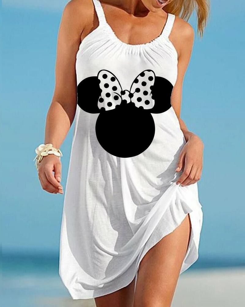 Casual Ladies Cartoon Character Dress AWZ3BD0081