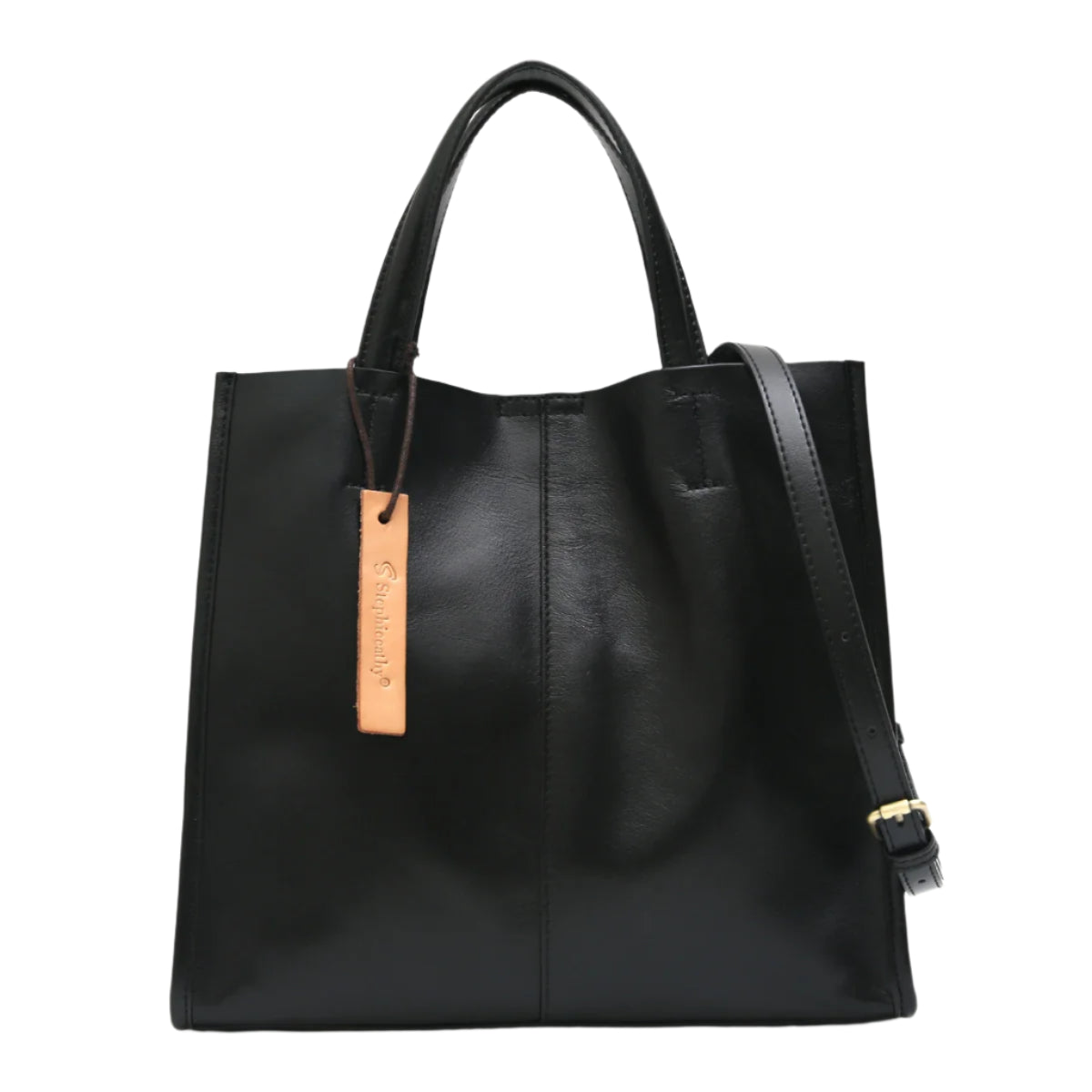Minimalist Vintage Leather Tote Handbag
