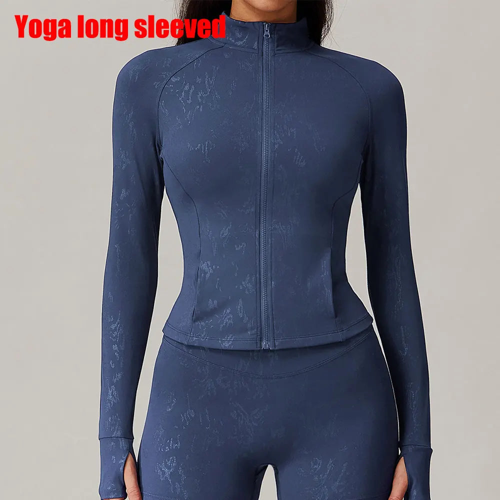 Zipper Long Sleeve Gym Workout Quick Dry Fitness Jacket Shenlan