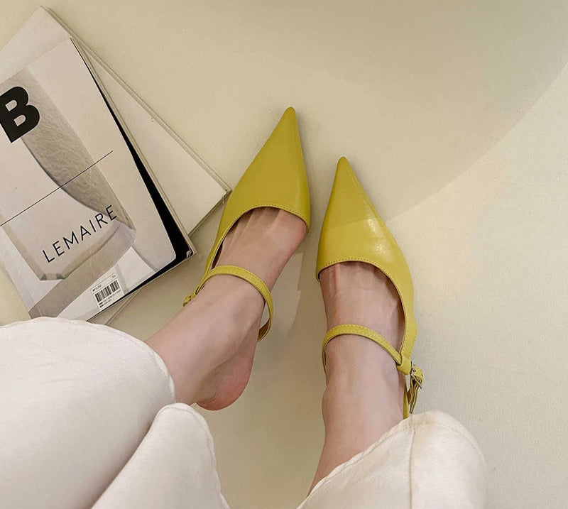 Pointed Toe Mule Slip On Shoes