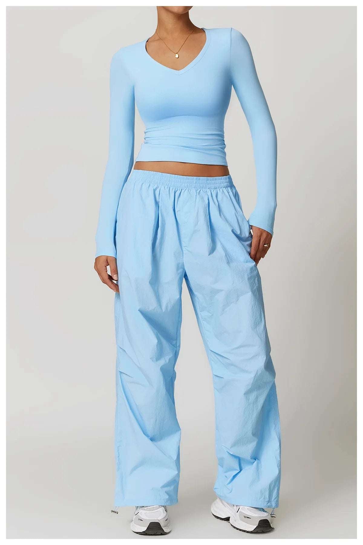 Long Sleeve gym Workout Crop Top