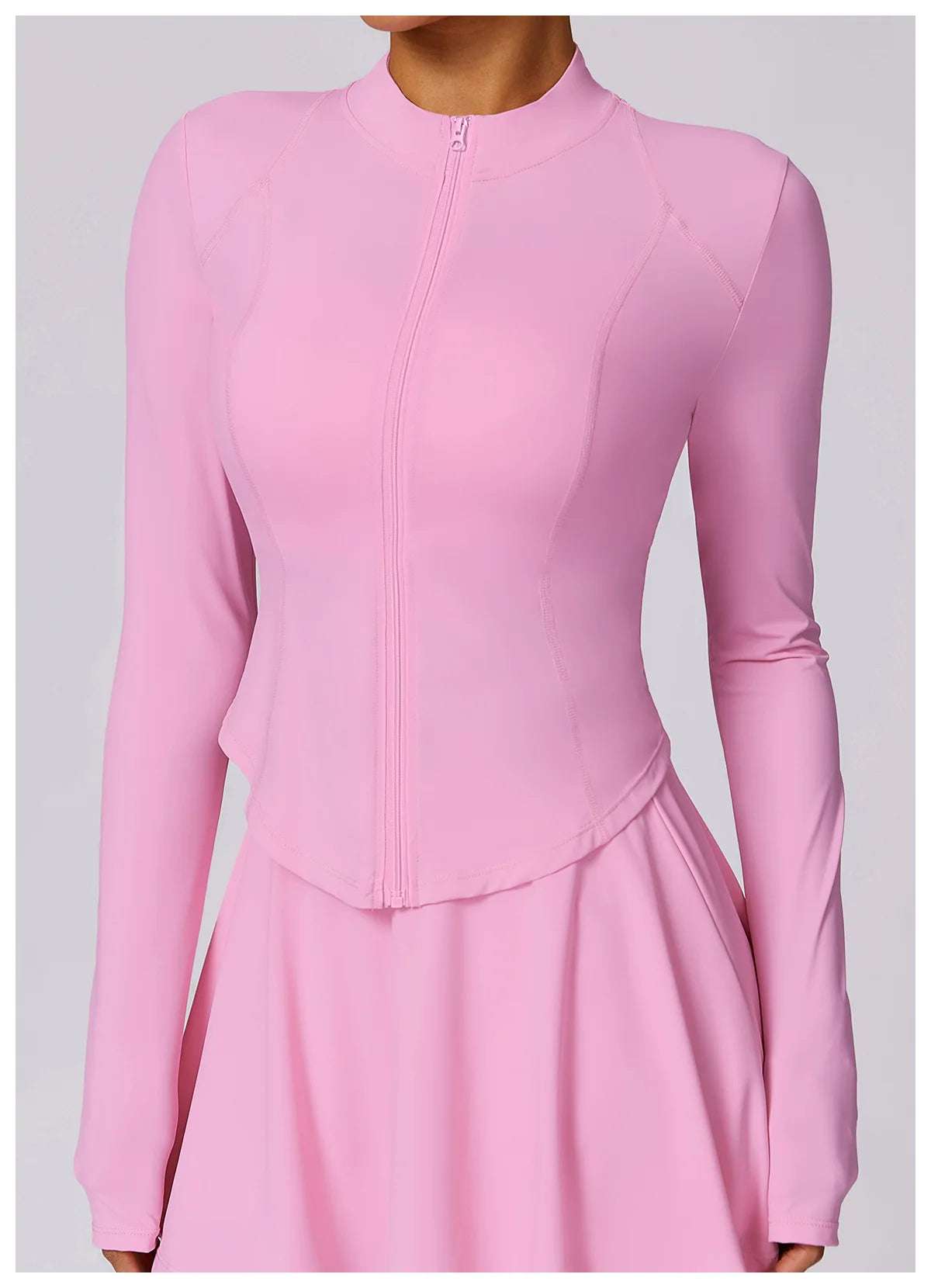 Long Sleeve Zipper Solid color Gym Workout jacket