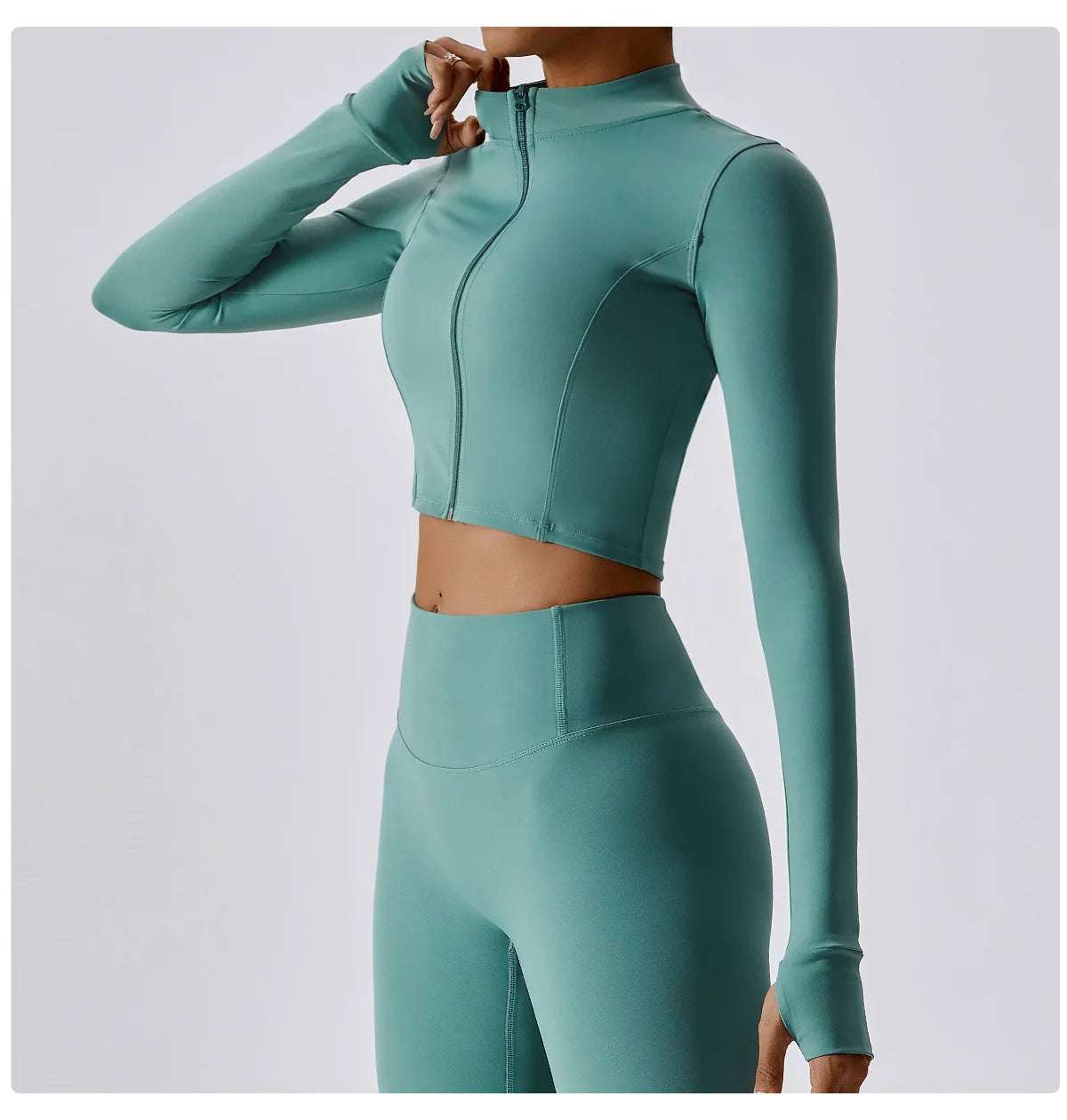 Zipper Long Sleeve Quick Drying Yoga Jacket