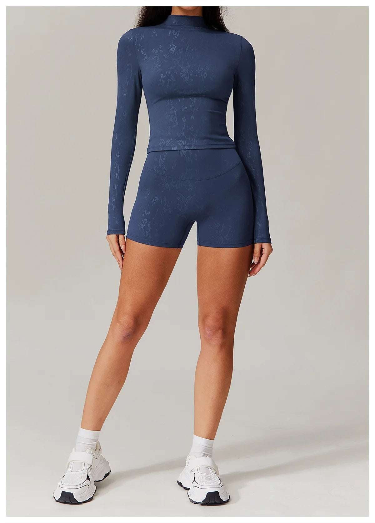 Printed Long Sleeved Sports Workout Top